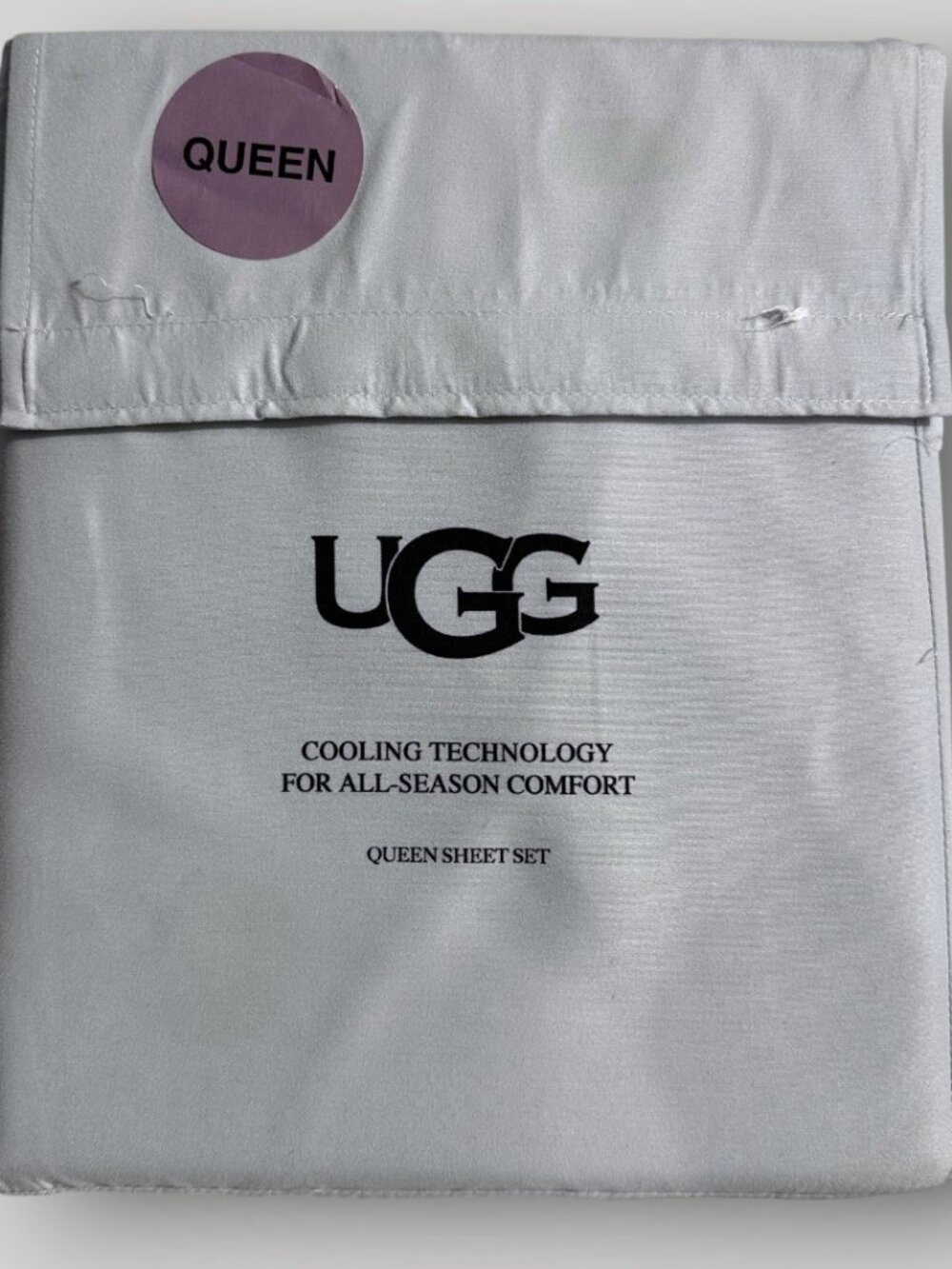 UGG QUEEN SHEET SET - Cooling Technology All Season Gray - New